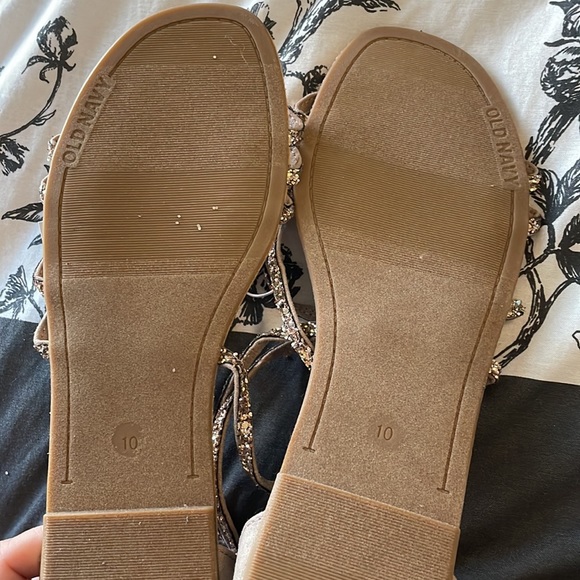 Gold Glitter Gladiator Sandals - Picture 6 of 6